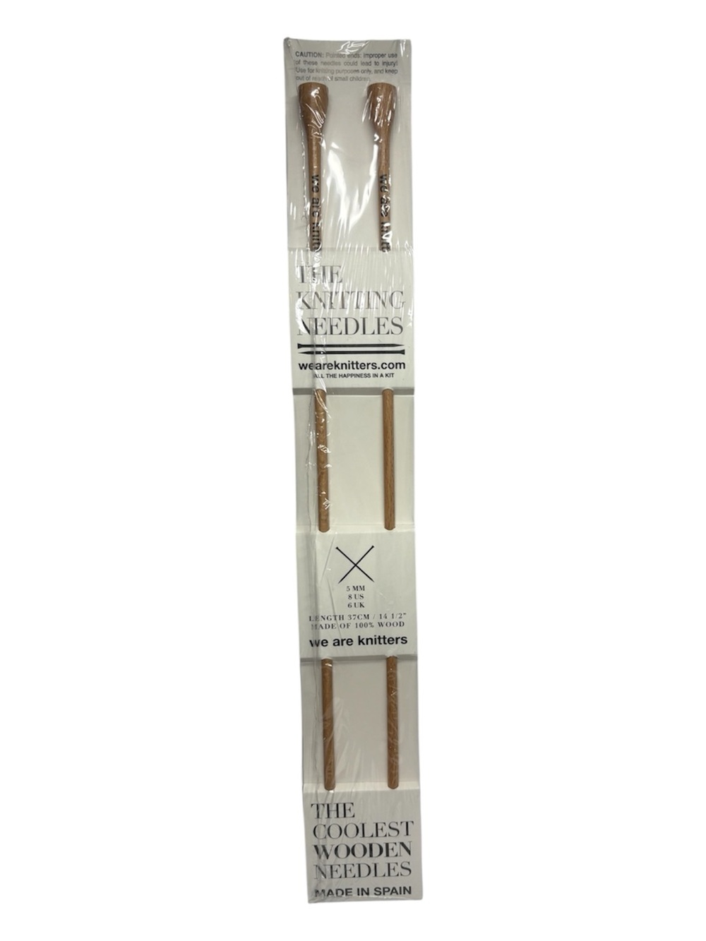 We Are Knitters Wooden Knitting Needles - Natural Beechwood 5mm 8 US